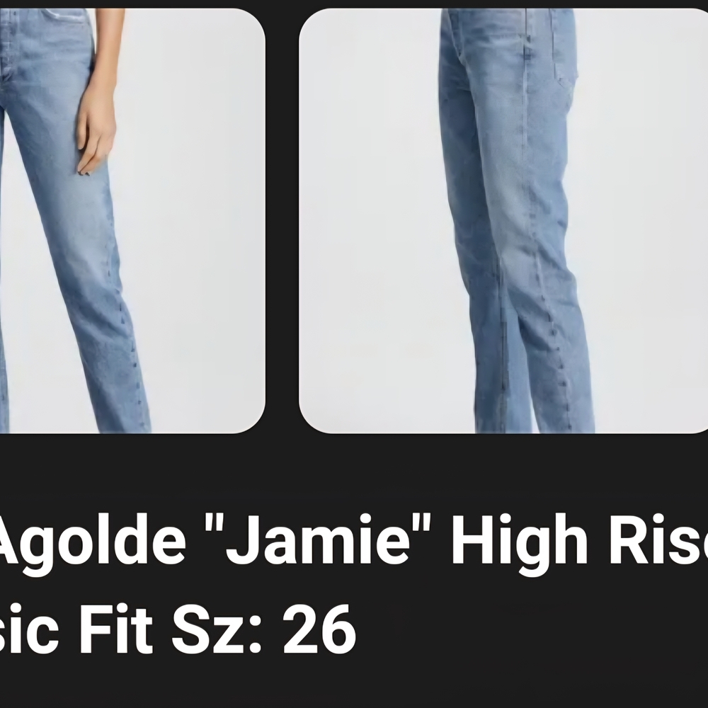Agolde High Rise Jeans - Light Blue